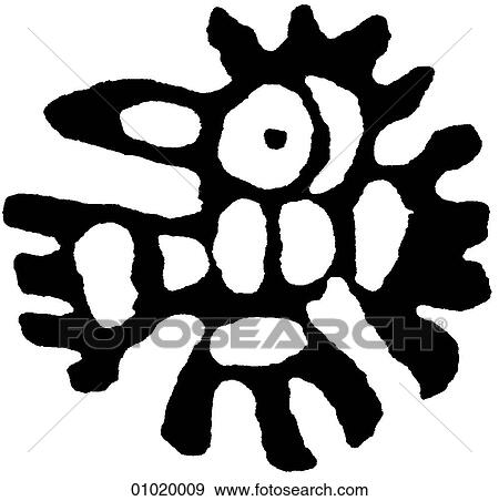 Signs & Symbols - line art The Americas Bird motif from Veracruz, Guerrero, Cuautitlan and western Mexico. View Large Illustration Stock Illustration - Signs & Symbols - line art The Americas Bird motif from Veracruz, Guerrero, Cuautitlan and western Mexico.. Fotosearch
