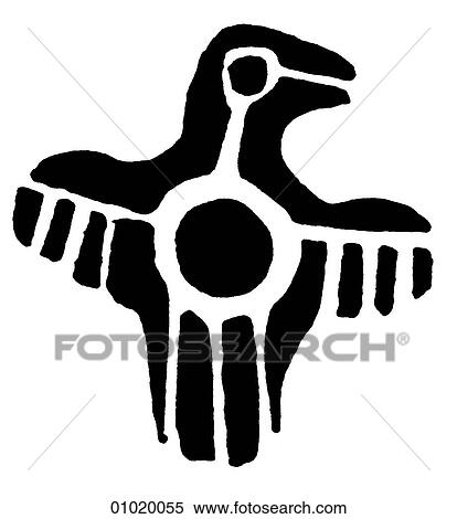 Signs & Symbols - line art The Americas Bird motif from Huastec. Mexico. View Large Illustration Stock Illustration - Signs & Symbols - line art The Americas Bird motif from Huastec. Mexico.. Fotosearch