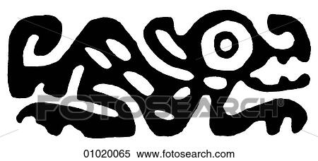 Signs & Symbols - line art The Americas Huastec dog. View Large Illustration Stock Illustration - Signs & Symbols - line art The Americas Huastec dog.. Fotosearch