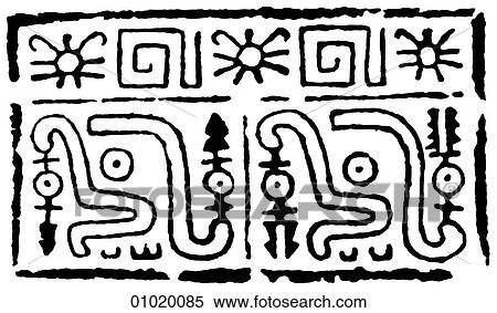 Signs & Symbols - line art The Americas Animal marks. View Large Illustration Stock Illustration - Signs & Symbols - line art The Americas Animal marks.. Fotosearch
