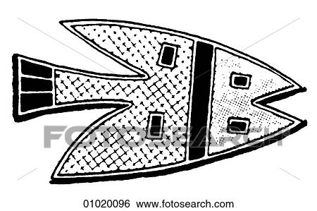 Stock Illustration - Signs & Symbols - line art The Americas Figure decorating an ancient Peruvian jar.. Fotosearch