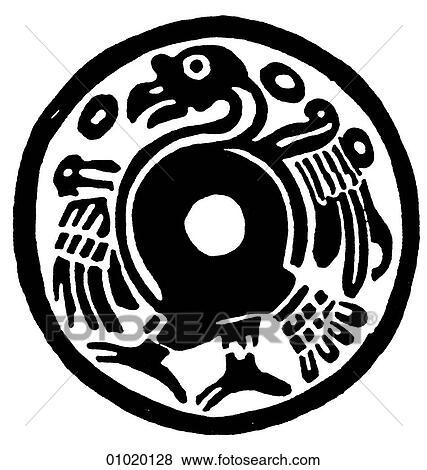 Signs & Symbols - line art The Americas Turkey-like bird, probably a buzzard, used to decorate Mexican pottery prior to European colonization. View Large Illustration Stock Illustration - Signs & Symbols - line art The Americas Turkey-like bird, probably a buzzard, used to decorate Mexican pottery prior to European colonization.. Fotosearch