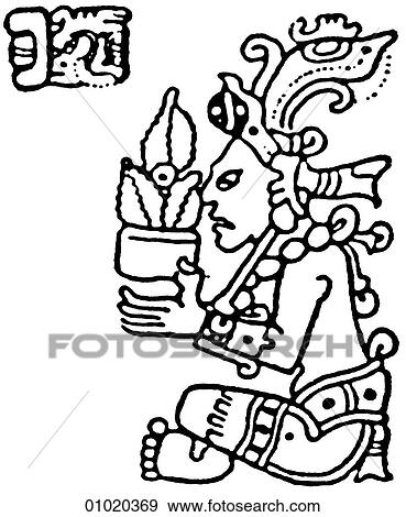 Stock Illustration - Signs & Symbols - line art The Mayan religion possessed many gods: The corn god Although the Maya had formed agricultural communities as early as 1500 BC, the classic period of their civilization began in AD 200 and lasted until AD 900. They cultivated. Fotosearch