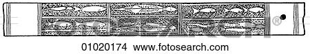 Stock Illustration - Signs & Symbols - line art The Pacific Carved smoking pipe. Australia.. Fotosearch