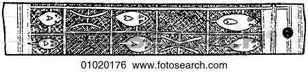 Stock Illustration - Signs & Symbols - line art The Pacific Smoking pipe. Northern Australia.. Fotosearch