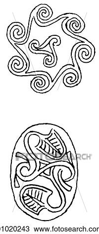 Drawing - Signs & Symbols - line art The spiral, from Russia through Scandinavia into Northern Europe thence into the Mediterranean world, Troy, Egypt and Asia Minor. A spiral is a curve that unwinds around a point and in the process extends further from that p. Fotosearch