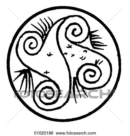 Stock Illustration - Signs & Symbols - line art The spiral, from Russia through Scandinavia into Northern Europe thence into the Mediterranean world, Troy, Egypt and Asia Minor. A spiral is a curve that unwinds around a point and in the process extends further from that p. Fotosearch