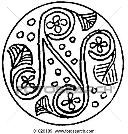Stock Illustration - Signs & Symbols - line art The spiral, from Russia through Scandinavia into Northern Europe thence into the Mediterranean world, Troy, Egypt and Asia Minor. A spiral is a curve that unwinds around a point and in the process extends further from that p. Fotosearch