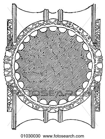 Clipart - Architecture - Ancient Greece - line art Detail Classical Plan of a Ionic capital. The Ionic order of Greek architecture is characterized by column with scroll shapes on either side of the capital (the capital is the top of the column) square. Fotosearch