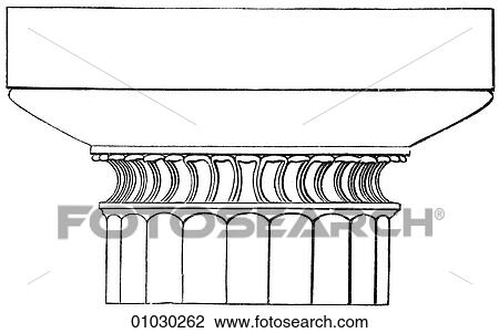 Architecture - Ancient Greece - line art Detail Classical Doric Capital (The head of a pillar or column) from the Temple of Theseus, Athens. The Doric style or "order" of architecture is the oldest, simplest and sturdiest of Greek architecture. horizo View Large Illustration Drawing - Architecture - Ancient Greece - line art Detail Classical Doric Capital (The head of a pillar or column) from the Temple of Theseus, Athens. The Doric style or "order" of architecture is the oldest, simplest and sturdiest of Greek architecture. horizo. Fotosearch