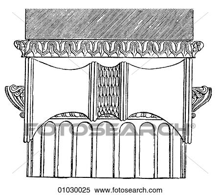 Stock Illustration - Architecture - Ancient Greece - line art Detail Classical Ionic capital. Temple of Minerva, Priene. Minerva was the Roman Goddess of wisdom, patroness of the arts and trades, sprung fully armed from the head of Jupiter. She is identified with the Greek. Fotosearch