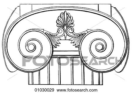 Architecture - Ancient Greece - line art Detail Classical Capital from the Temple of Apollo, at Phigalia (Bassae). View Large Illustration Stock Illustration - Architecture - Ancient Greece - line art Detail Classical Capital from the Temple of Apollo, at Phigalia (Bassae).. Fotosearch