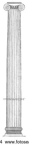 Architecture - Ancient Greece - line art Detail Classical Ionic column. The Ionic order of Greek architecture is characterized by column with scroll shapes on either side of the capital (the capital is the top of the column) View Large Illustration Stock Illustration - Architecture - Ancient Greece - line art Detail Classical Ionic column. The Ionic order of Greek architecture is characterized by column with scroll shapes on either side of the capital (the capital is the top of the column). Fotosearch