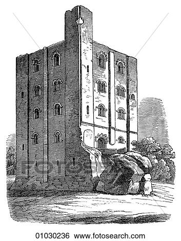 Architecture - England - line art (x3) Perspective Illustration Romanesque/Norman Hedingham Castle c. 1100, Essex in eastern England, north of the River Thames. William The Conqueror, King of Normandy, invaded England in 1066, defeating the forces of Ki View Large Illustration Stock Illustration - Architecture - England - line art (x3) Perspective Illustration Romanesque/Norman Hedingham Castle c. 1100, Essex in eastern England, north of the River Thames. William The Conqueror, King of Normandy, invaded England in 1066, defeating the forces of Ki. Fotosearch