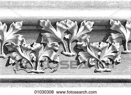 Architecture - France - line art Detail Gothic A frieze -- a band of decoration ALSO a band of horizontal decoration on an entablature (the upper part of a classical building supported by columns or a colonnade) between the architrave (the main beam rest View Large Illustration Stock Illustration - Architecture - France - line art Detail Gothic A frieze -- a band of decoration ALSO a band of horizontal decoration on an entablature (the upper part of a classical building supported by columns or a colonnade) between the architrave (the main beam rest. Fotosearch