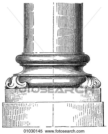 Architecture - Germany - line art Detail Late Romanesque Base of Column. Cloister of the Church at Laach. View Large Illustration Stock Illustration - Architecture - Germany - line art Detail Late Romanesque Base of Column. Cloister of the Church at Laach.. Fotosearch