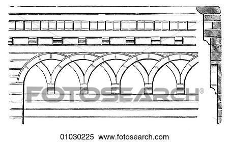 Architecture Hungary Line Art Detail Romanesque Corbel Table