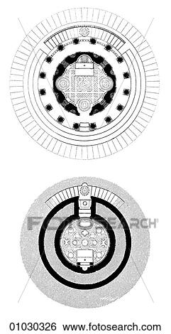Architecture - Italy - line art (e3) Floor Plan of the Tempietto (little temple) of San Pietro In Montorio by Donato Bramante (1444-1514). The architect was contemporary and friend of Andrea del Verrocchio and also of Leonardo da Vinci, with whom he wor View Large Illustration Stock Illustration - Architecture - Italy - line art (e3) Floor Plan of the Tempietto (little temple) of San Pietro In Montorio by Donato Bramante (1444-1514). The architect was contemporary and friend of Andrea del Verrocchio and also of Leonardo da Vinci, with whom he wor. Fotosearch