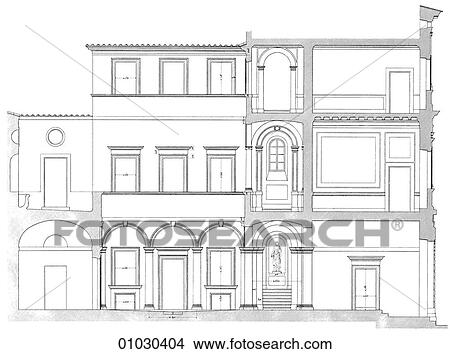 Architecture - Italy - line art (gg3) Elevation Section The Palazzo Ossoli by Baldassarre (Tommasso) Peruzzi, (1481-1536). The artist and architect was a contemporary of Raphael and Bramante and this was his first architectural commission. In the year View Large Illustration Stock Illustration - Architecture - Italy - line art (gg3) Elevation Section The Palazzo Ossoli by Baldassarre (Tommasso) Peruzzi, (1481-1536). The artist and architect was a contemporary of Raphael and Bramante and this was his first architectural commission. In the year. Fotosearch