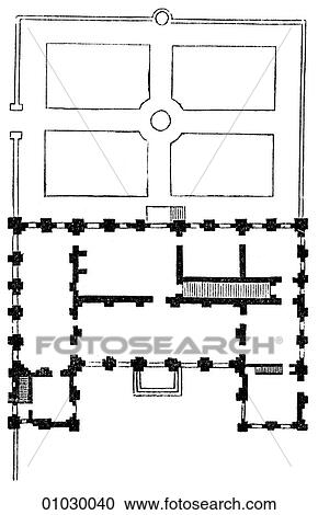 Architecture - Italy - line art (i3) Floor Plan Renaissance The Villa Farnesina c. 1509 at Rome, by Baldassarre (Tommasso) Peruzzi, (1481-1536). The artist and architect was a contemporary of Raphael and Bramante and this was his first architectural comm View Large Illustration Clipart - Architecture - Italy - line art (i3) Floor Plan Renaissance The Villa Farnesina c. 1509 at Rome, by Baldassarre (Tommasso) Peruzzi, (1481-1536). The artist and architect was a contemporary of Raphael and Bramante and this was his first architectural comm. Fotosearch