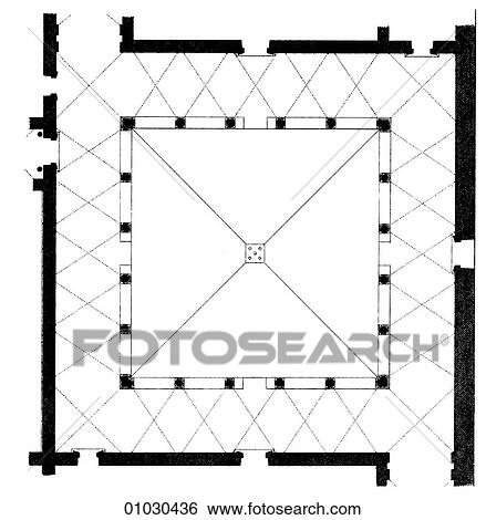 Architecture - Italy - line art (nn3) Plan Illustration Renaissance Courtyard of the Collegio Piceno The Renaissance -- the revival of arts and literature under the influence of classical (Greek & Roman) models in the 14th - 16th centuries. View Large Illustration Stock Illustration - Architecture - Italy - line art (nn3) Plan Illustration Renaissance Courtyard of the Collegio Piceno The Renaissance -- the revival of arts and literature under the influence of classical (Greek & Roman) models in the 14th - 16th centuries.. Fotosearch