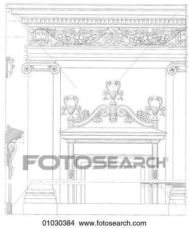 Architecture - Italy - line art (pp3) Detail Mannerist/Renaissance Detail from a doorway Palazzo on the Piazza Navona by Giacomo da Vignola, also known as Giacomo Barozzi (1507-1573). The architect was a leading proponent of the mannerist style and many View Large Illustration Stock Illustration - Architecture - Italy - line art (pp3) Detail Mannerist/Renaissance Detail from a doorway Palazzo on the Piazza Navona by Giacomo da Vignola, also known as Giacomo Barozzi (1507-1573). The architect was a leading proponent of the mannerist style and many. Fotosearch