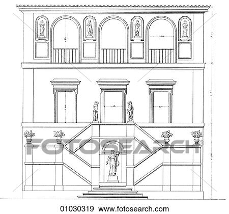 Architecture - Italy - line art Elevation Baroque A house on the Via di San Giovanni in Laterano. The Baroque period can be said to describe the art and architecture of the 17th century. View Large Illustration Stock Illustration - Architecture - Italy - line art Elevation Baroque A house on the Via di San Giovanni in Laterano. The Baroque period can be said to describe the art and architecture of the 17th century.. Fotosearch