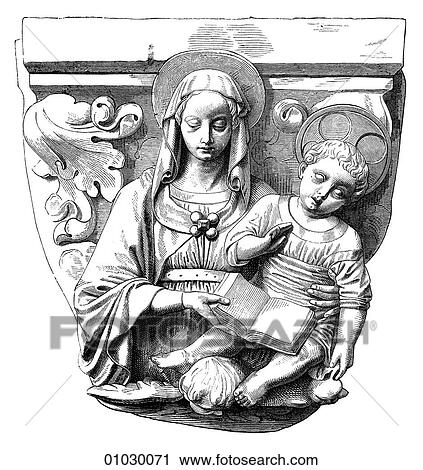 Clip Art - Architecture - Italy - line art (z3) Detail Renaissance Capital from the Certosa di Pavia (a Carthusian monastery in the Lombardy region near Milan), begun in 1473 by Ambrogio Borgognone in the year he began construction the Venetian forces routed the. Fotosearch