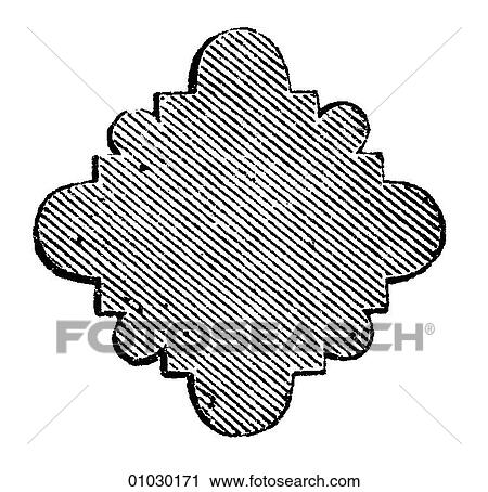 Clip Art - Architecture - line art Detail Plan of a Romanesque Pier A pier is a support of an arch Romanesque - a style of architecture prevalent in Europe from the 10th to early 13th century characterized by massive vaulting and round arches. Middle Ages, mediev. Fotosearch