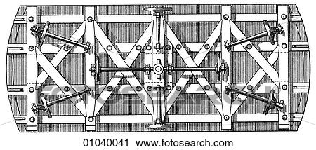 Industry & Technology -line art (a4) Machinery Plan view of the underside of a turntable device View Large Illustration Clip Art - Industry & Technology -line art (a4) Machinery Plan view of the underside of a turntable device . Fotosearch