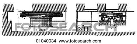 Industry & Technology - line art (a4) Machinery Turntable mechanism View Large Illustration Stock Illustration - Industry & Technology - line art (a4) Machinery Turntable mechanism. Fotosearch
