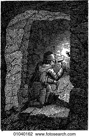 Industry & Technology -line art (bb4) Mining Illustration Man working at an ore face. View Large Illustration Drawing - Industry & Technology -line art (bb4) Mining Illustration Man working at an ore face.. Fotosearch