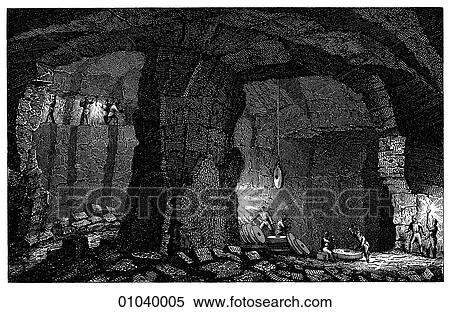 Industry & Technology -line art (c4) Quarrying Illustration An underground quarry. The men in the left of this 19th century engraving are making millstones to grind corn. View Large Illustration Stock Illustration - Industry & Technology -line art (c4) Quarrying Illustration An underground quarry. The men in the left of this 19th century engraving are making millstones to grind corn.. Fotosearch