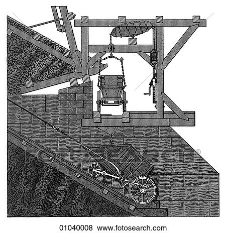 Industry & Technology -line art (c4) Mining Cart to transport ore View Large Illustration Stock Illustration - Industry & Technology -line art (c4) Mining Cart to transport ore. Fotosearch