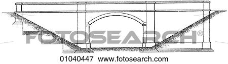 Stock Illustration - Industry & Technology -line art Civil Engineering Railway tunnel Elevation arch. Fotosearch