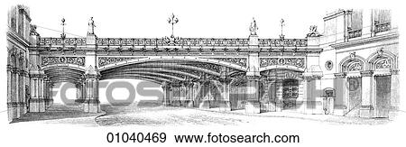Industry & Technology - line art Civil Engineering Bridge Perspective Holborn Viaduct over the River Thames, London, England. Opened in 1869, the year General Grant was inaugurated as the 18th President of the U. S. and the Cincinnati Red Stockings becam View Large Illustration Stock Illustration - Industry & Technology - line art Civil Engineering Bridge Perspective Holborn Viaduct over the River Thames, London, England. Opened in 1869, the year General Grant was inaugurated as the 18th President of the U. S. and the Cincinnati Red Stockings becam. Fotosearch