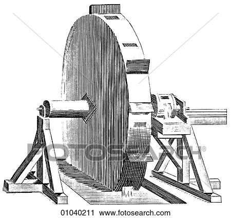Industry & Technology -line art Machinery Hydraulics - Mill View Large Illustration Clip Art - Industry & Technology -line art Machinery Hydraulics - Mill. Fotosearch