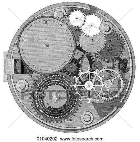 Industry & Technology -line art Clock and Watch Work View Large Illustration Drawing - Industry & Technology -line art Clock and Watch Work. Fotosearch