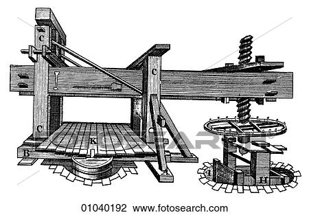Industry & Technology -line art Agriculture Great Wine Press View Large Illustration Drawing - Industry & Technology -line art Agriculture Great Wine Press. Fotosearch