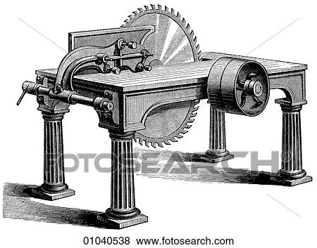 Industry & Technology -line art Forest Products Sawing Machinery Circular saw with movable guide. View Large Illustration Stock Illustration - Industry & Technology -line art Forest Products Sawing Machinery Circular saw with movable guide.. Fotosearch