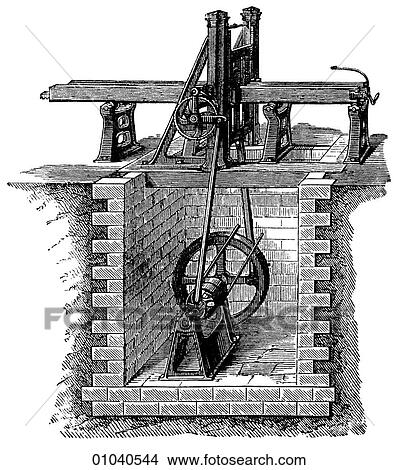 Industry & Technology - line art Forest Products Stationary frame veneer saw. View Large Illustration Stock Illustration - Industry & Technology - line art Forest Products Stationary frame veneer saw.. Fotosearch