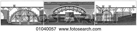 Stock Illustration - Industry & Technology -line art (g4) Civil Engineering Bridge. Fotosearch