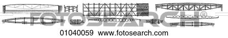 Industry & Technology -line art (h4) Civil Engineering Bridge View Large Illustration Stock Illustration - Industry & Technology -line art (h4) Civil Engineering Bridge. Fotosearch