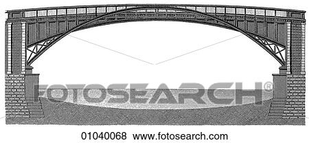Stock Illustration - Industry & Technology -line art (i4) Civil Engineering Bridge. Fotosearch