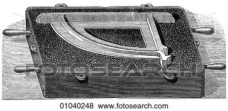 Stock Illustration - Industry & Technology -line art Iron and steel making Stage in forming a mold for a casting.. Fotosearch