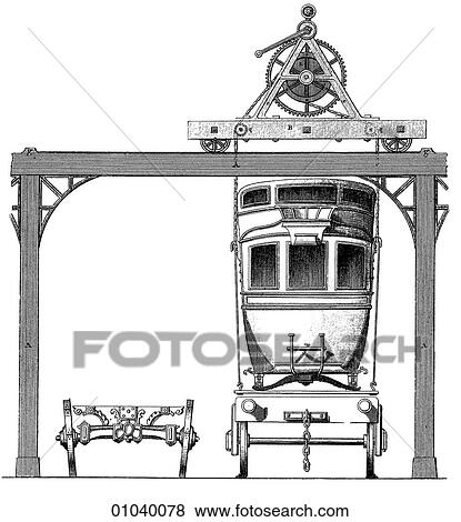 Industry & Technology -line art (l4) Machinery An overhead crane View Large Illustration Stock Illustration - Industry & Technology -line art (l4) Machinery An overhead crane. Fotosearch