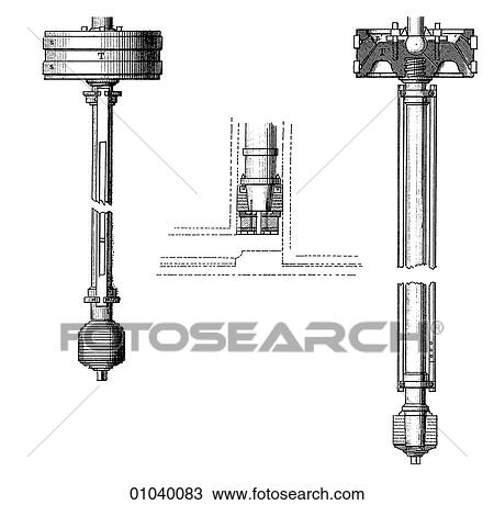 Drawing - Industry & Technology -line art (m4) Machinery. Fotosearch