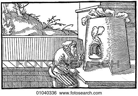 Industry & Technology -line art Mining Round Assay Furnace. An Illustration from "De Re Metallica" by Georgius Agricola, (1494-1555) published posthumously in 1556. It detailed all aspects of mineralogy and mining from labor laws and surveying to geol View Large Illustration Stock Illustration - Industry & Technology -line art Mining Round Assay Furnace. An Illustration from "De Re Metallica" by Georgius Agricola, (1494-1555) published posthumously in 1556. It detailed all aspects of mineralogy and mining from labor laws and surveying to geol. Fotosearch