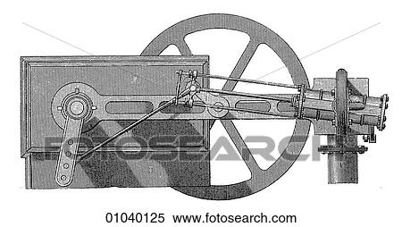Industry & Technology - line art (s4) Machinery Factory Late 19th century manufacturing Steam-powered engine View Large Illustration Stock Illustration - Industry & Technology - line art (s4) Machinery Factory Late 19th century manufacturing Steam-powered engine. Fotosearch