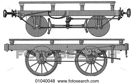 Industry & Technology - line art Transportation Railway Wagon undercarriages View Large Illustration Stock Illustration - Industry & Technology - line art Transportation Railway Wagon undercarriages. Fotosearch